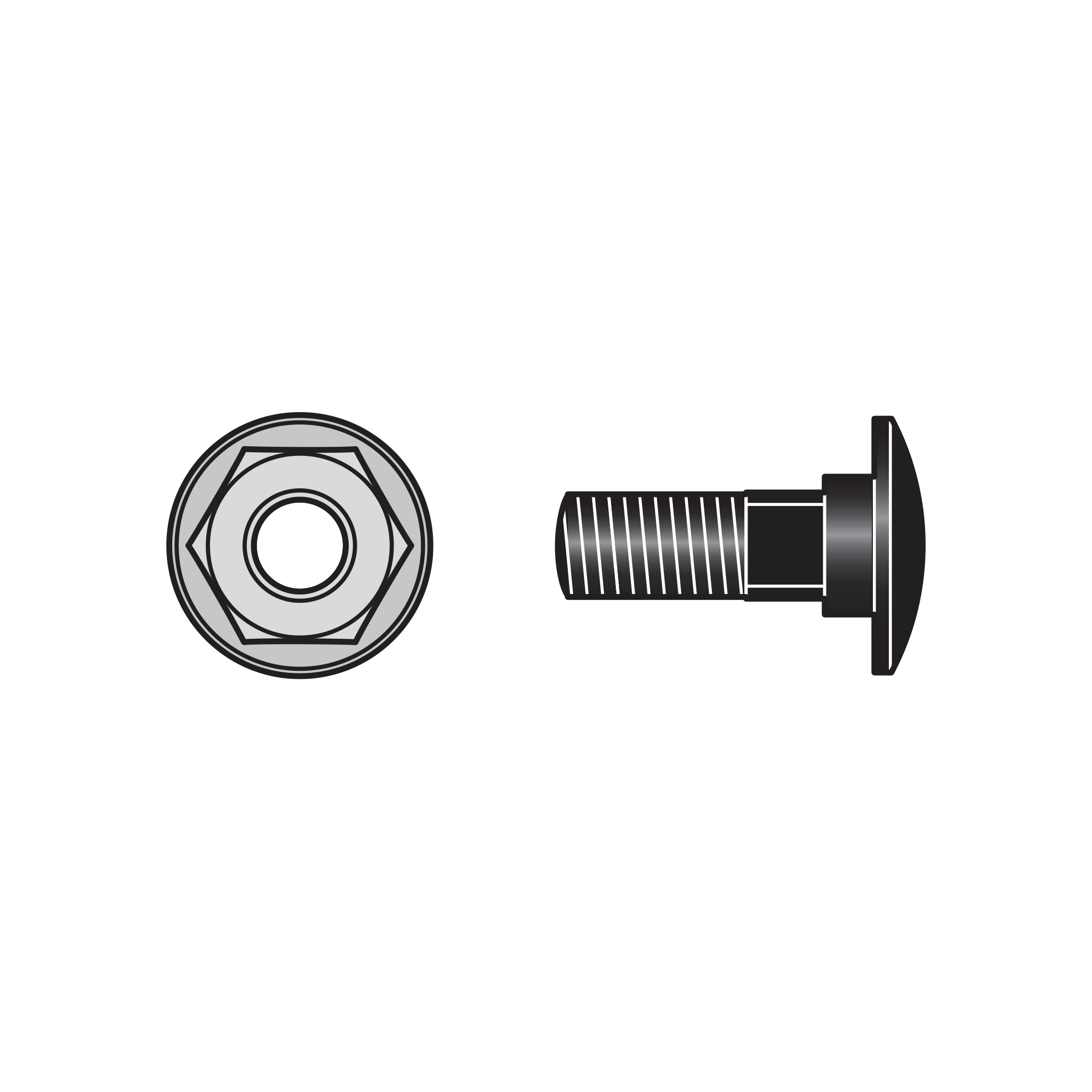 160/94 Kit: bolt and nut - Product - Main View