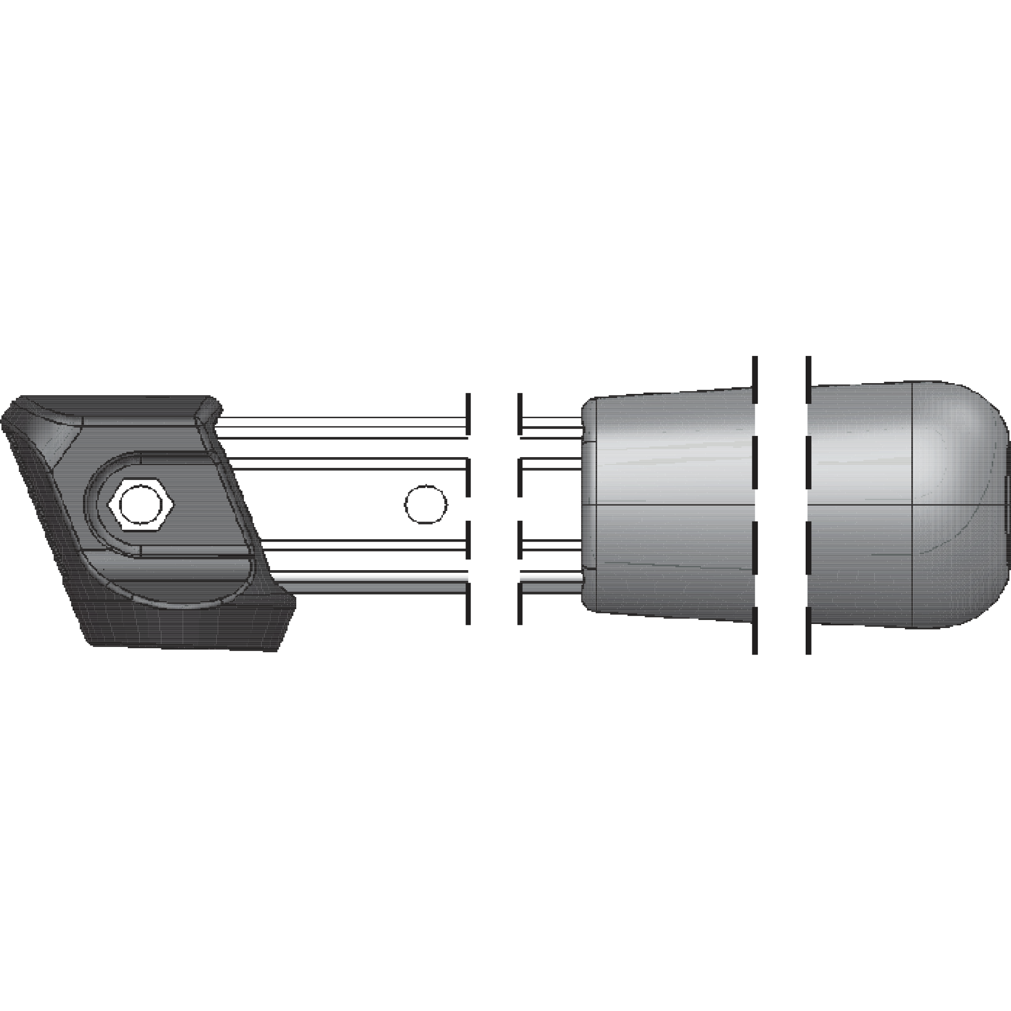 211/42 Aluminium handles length 46 cm (18.1 in.) - Product - Main View