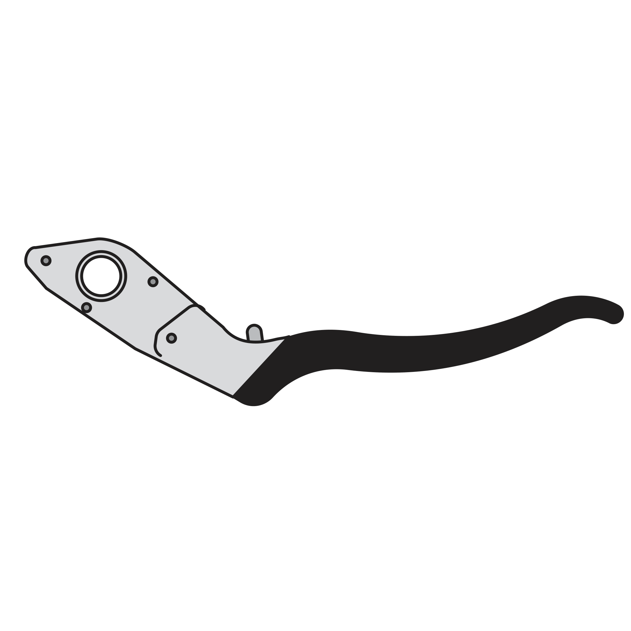 32/1 Complete handle assembly without blade - Product - Main View