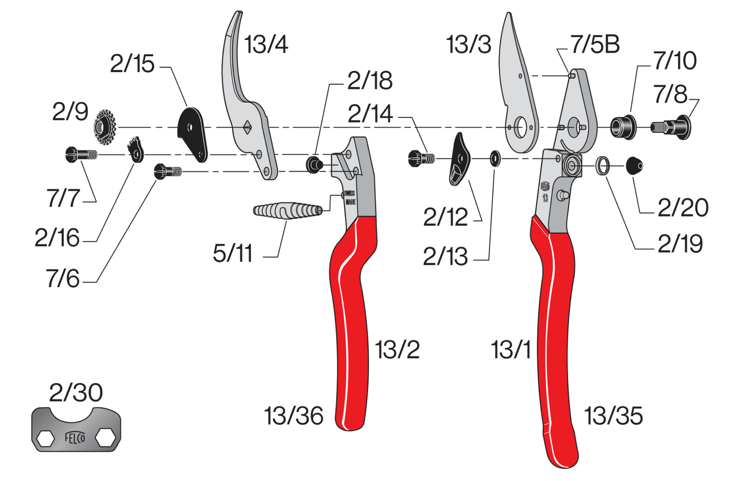 Spare parts for Felco 13