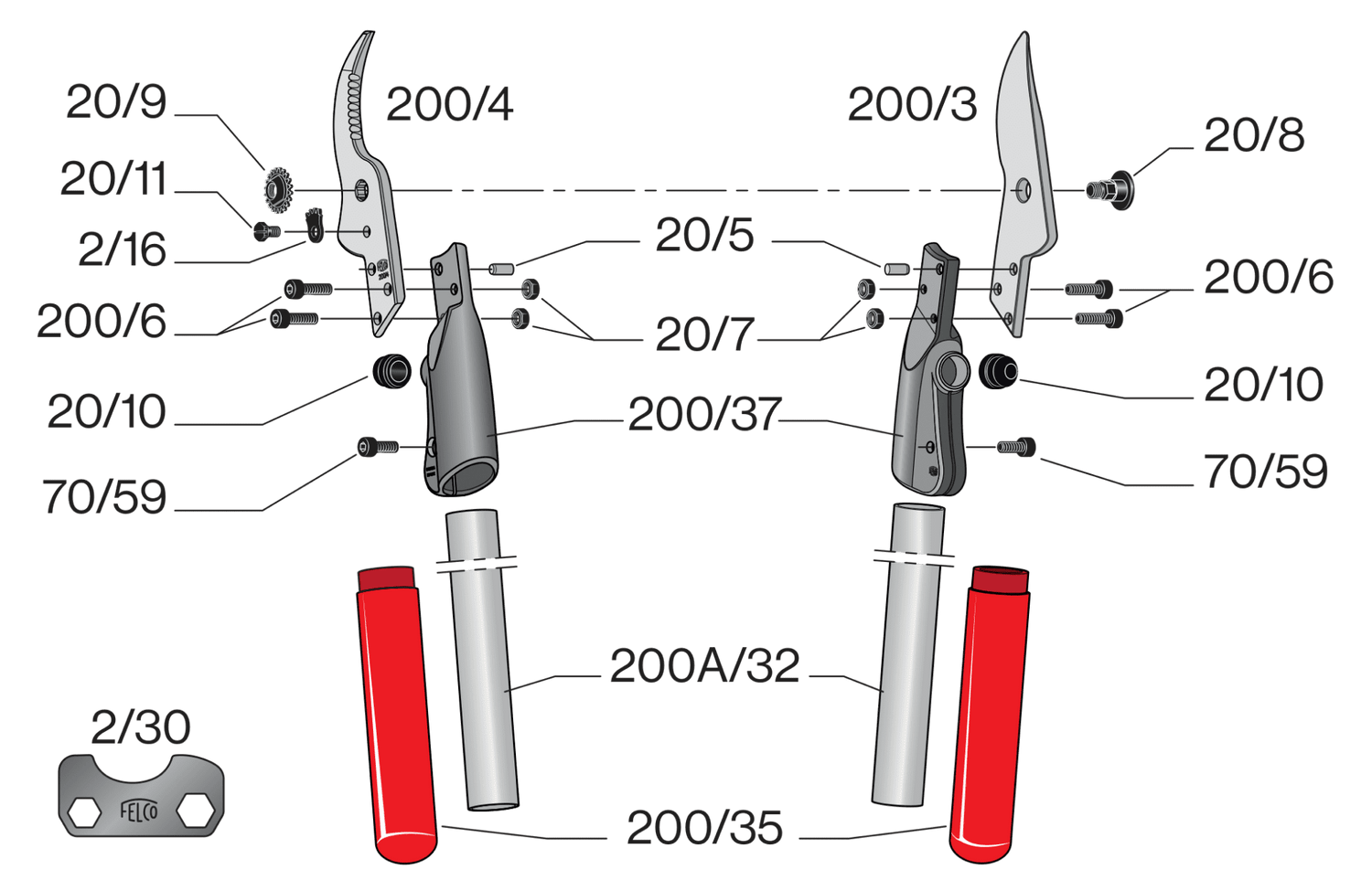 Spare parts for Felco 200A-50