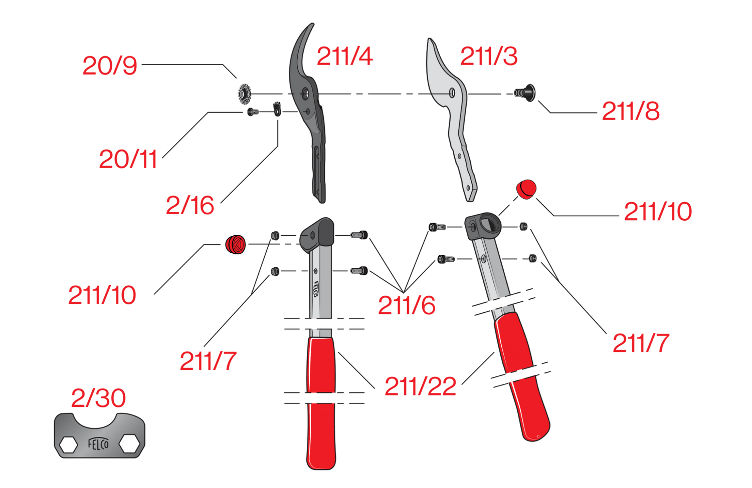 Spare parts for Felco 211-40