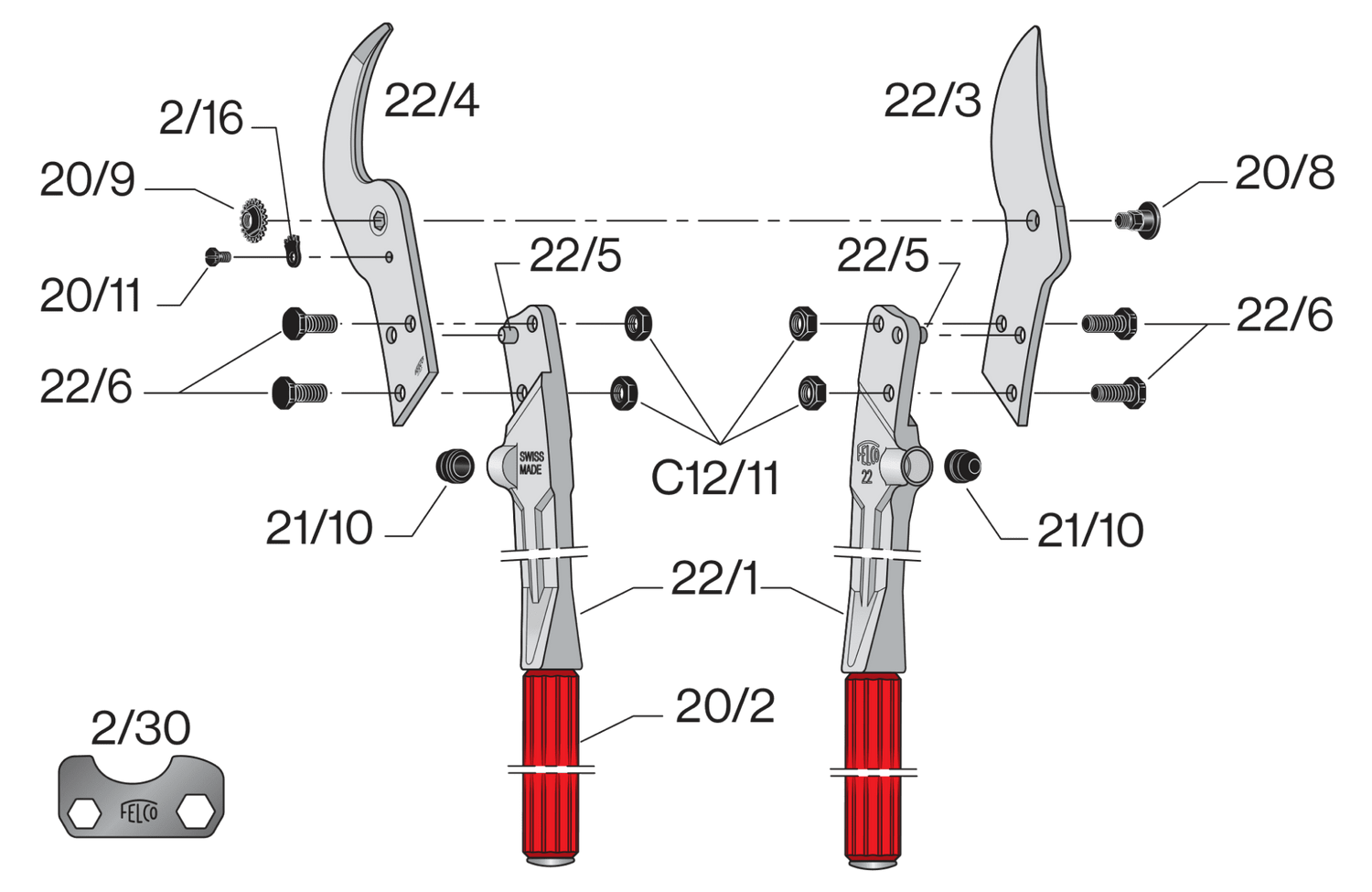 Spare parts for Felco 22