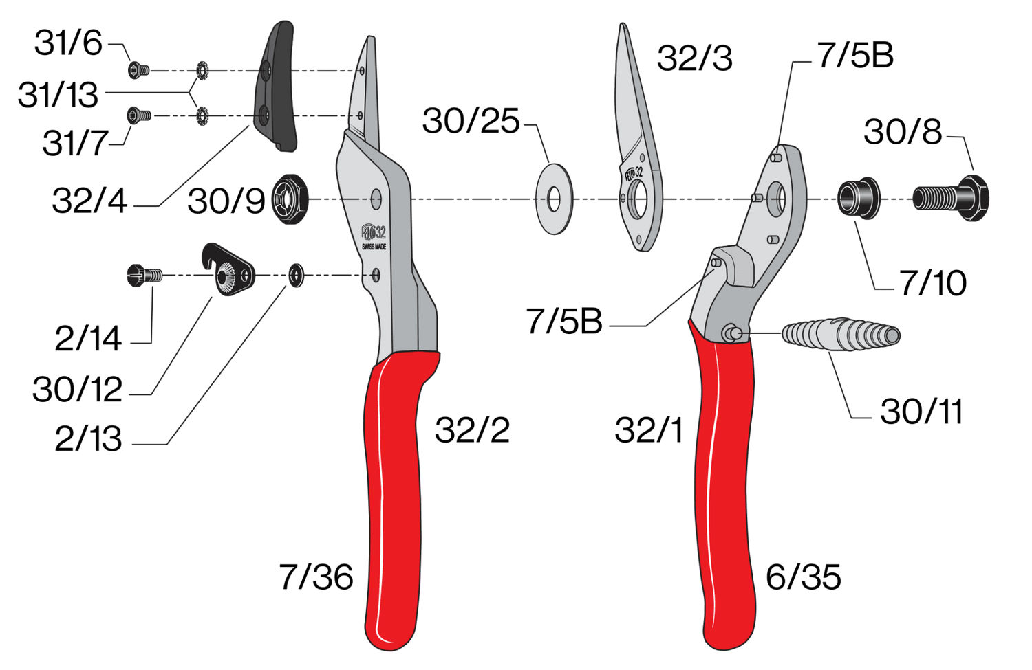 Spare parts for Felco 32