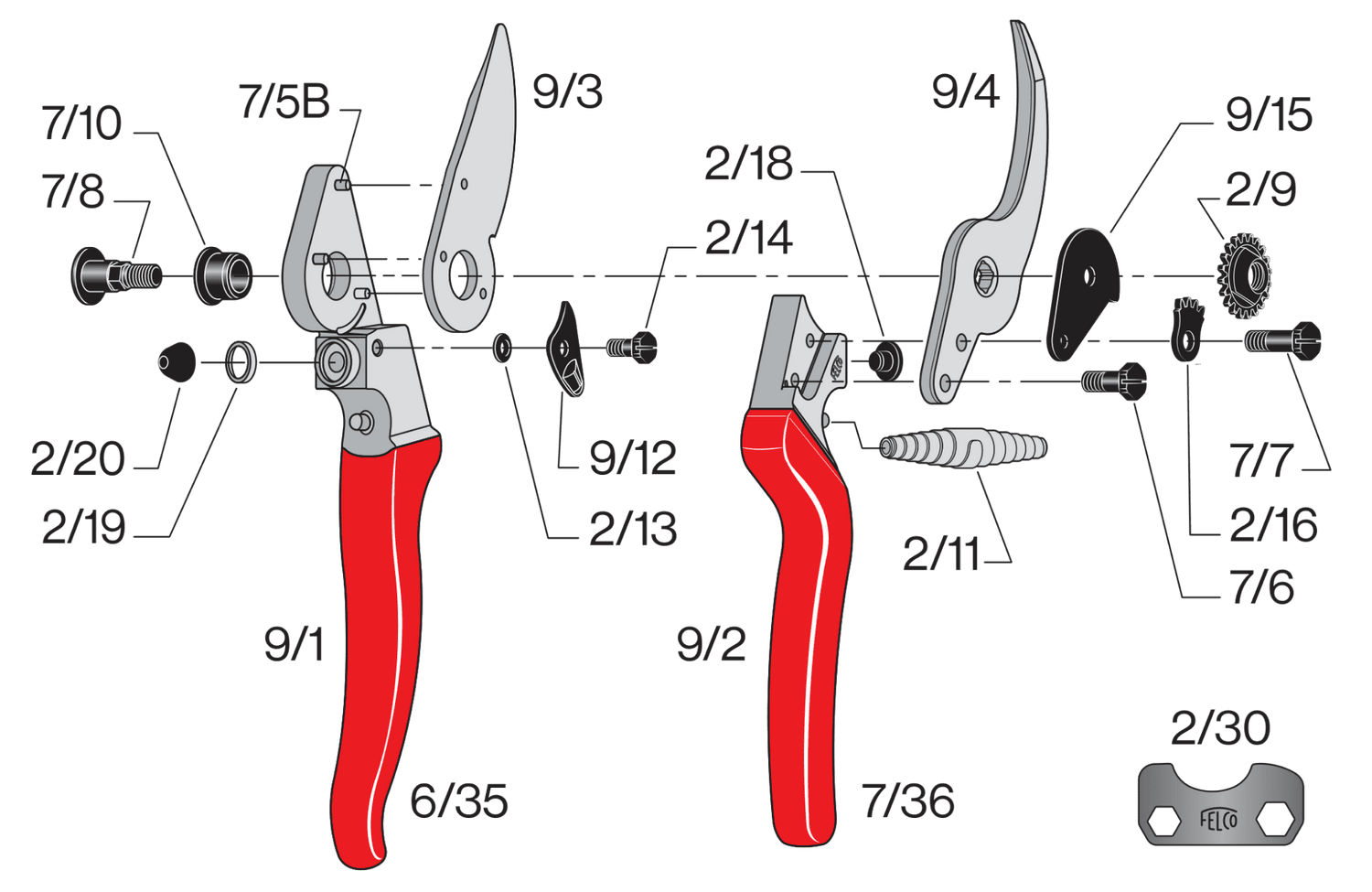 Spare parts for Felco 9