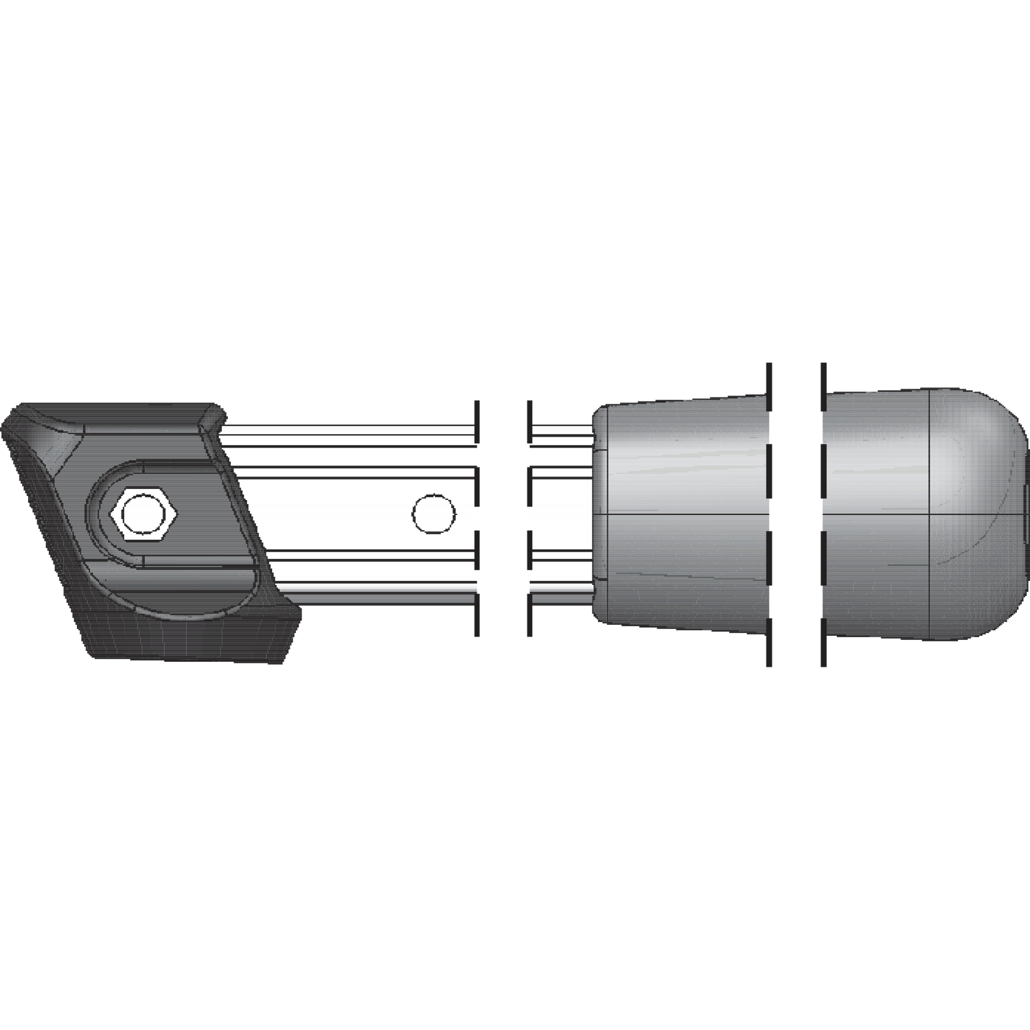 211/42 Aluminium handles length 46 cm (18.1 in.) - Product - Main View